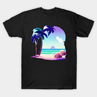 Summer lover, beach, palm trees. T-Shirt